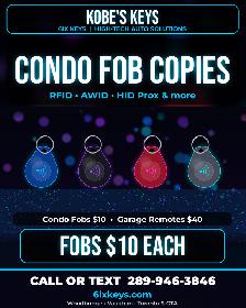 Spare condo fobs made fast - HID, AWID, iClass, garage remotes