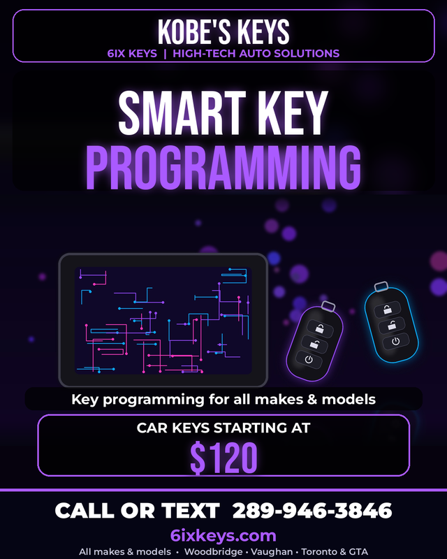Car remote & push-to-start smart key programming, from $120