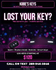 Spare & replacement car keys - Kobe Keys / 6IX Keys - Photo 2