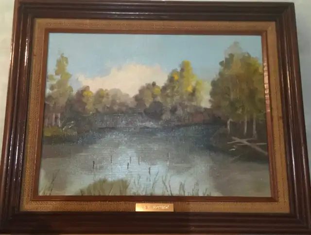 Framed painting Misty Morning/ JF Reeman