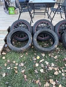 winter tires and rims with changeable summer tires