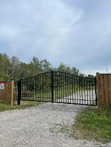 Driveway Dual Swing Wrought Iron Metal Gates 10FT to 20FT Sizes