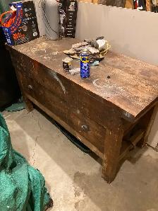 Work Bench (Antique Solid Wood)
