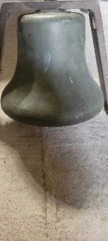 Authentic 12' patina brass bell with original knocker