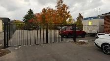 14 FT Wide Metal Wrought Iron Driveway Dual Swing Gates Security - Photo 2