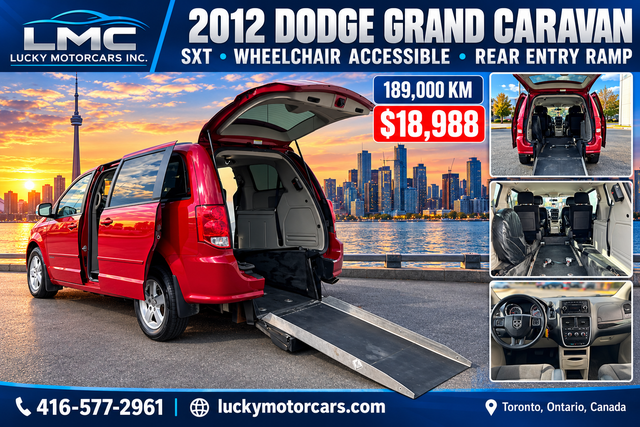 2012 Dodge Grand Caravan SXT-WHEELCHAIR ACCESSIBLE VAN-WARRANTY