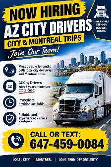 Urgent Hiring - AZ city Drivers WANTED