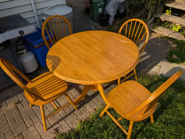 Wooden Kitchen Table With Chairs For Sale