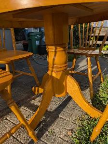 Wooden Kitchen Table With Chairs For Sale - Photo 3