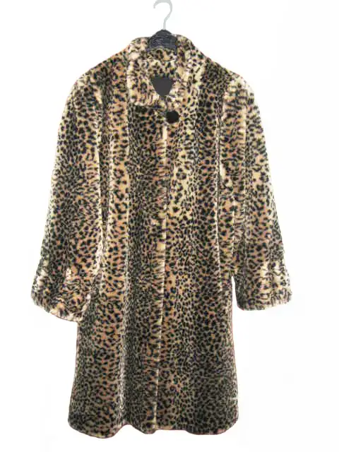 Manteau fourrure synthétique léopard