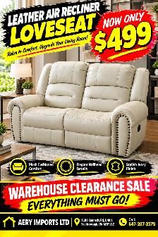 Leather Recliner Chair on Sale $499