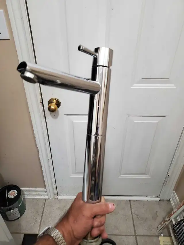 Chrome Tall Bathroom Faucet