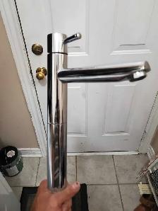 Chrome Tall Bathroom Faucet - Photo 2