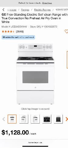 NEW 30" GE Electric Glass Top Range Stove (Self Clean&Convection - Photo 10