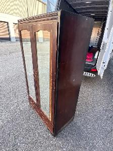 Free delivery antique Vintage Wooden Armoire with Mirror - Photo 9