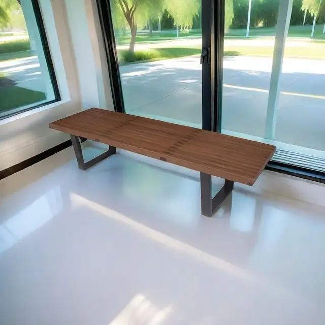 George Nelson Platform Bench- Walnut / Natural