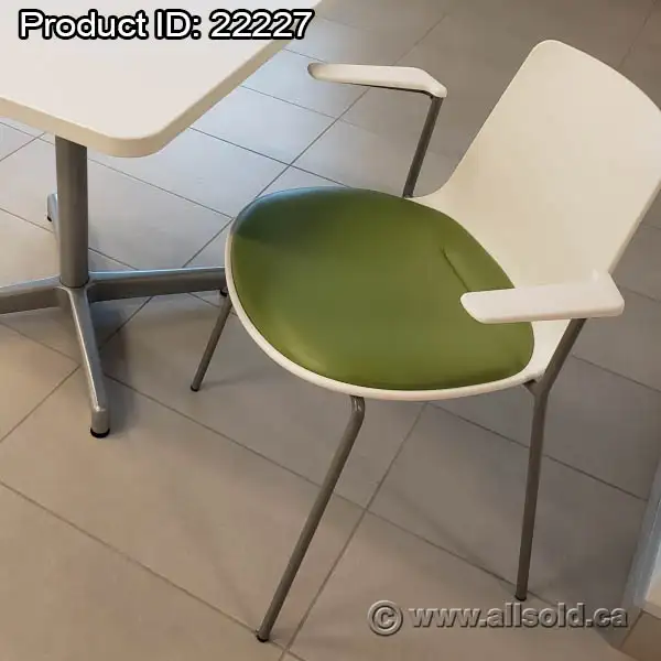 Steelcase Coalesse Enea Lottus White & Green Side Guest Chair