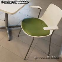 Steelcase Coalesse Enea Lottus White & Green Side Guest Chair
