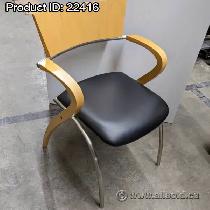 Krug Black & Maple Can Can Stacking Side Guest Chair