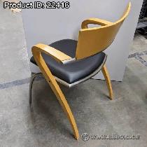 Krug Black & Maple Can Can Stacking Side Guest Chair - Photo 2