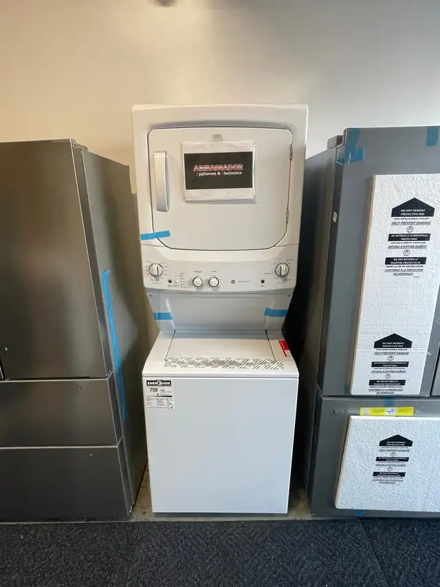NEW 27" GE Washer And Dryer Stacker (White)