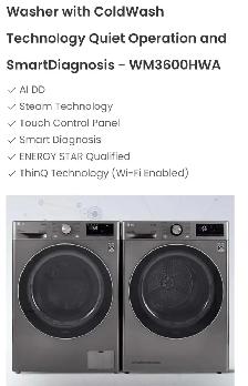 LG Washer with Coldwash Smart Diagnosis