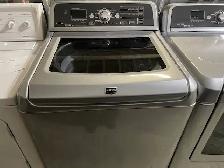Laveuse sécheuse top load grande capacité grises Maytag Bravos - Photo 2
