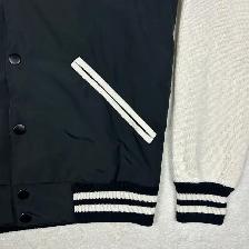 Lacoste Big Crocodile Knit Bomber Varsity Jacket - Size Small - Photo 3
