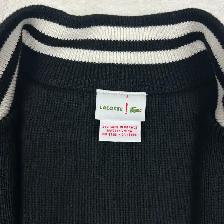 Lacoste Big Crocodile Knit Bomber Varsity Jacket - Size Small - Photo 6