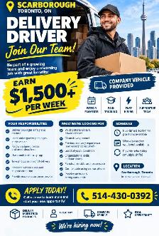 Delivery Driver Up to&nbsp.$1,500/Week | Vehicle Provided