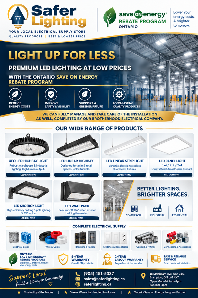 Commercial & Industrial LED Lighting Upgrades |ON Save on Energy