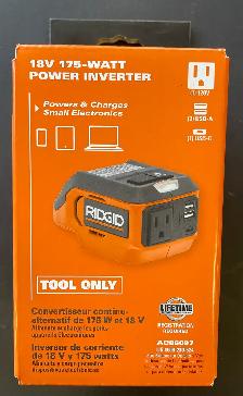 NEW RIDGID AC86097 18V 175-WATT POWER INVERTER