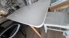 Eames Style Rectangular Dining Table with Wooden Legs - Photo 5