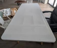 Eames Style Rectangular Dining Table with Wooden Legs - Photo 7