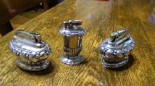 (3) Briquet Chromé a essence Ronson 1940-1950
