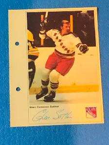 1971-72 Glen Sather hockey card NHL action players