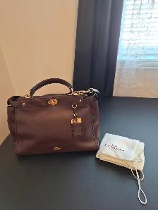 Sac Coach brun foncé / Coach Dark Brown Handbag