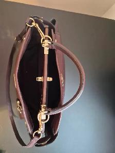 Sac Coach brun foncé / Coach Dark Brown Handbag - Photo 4