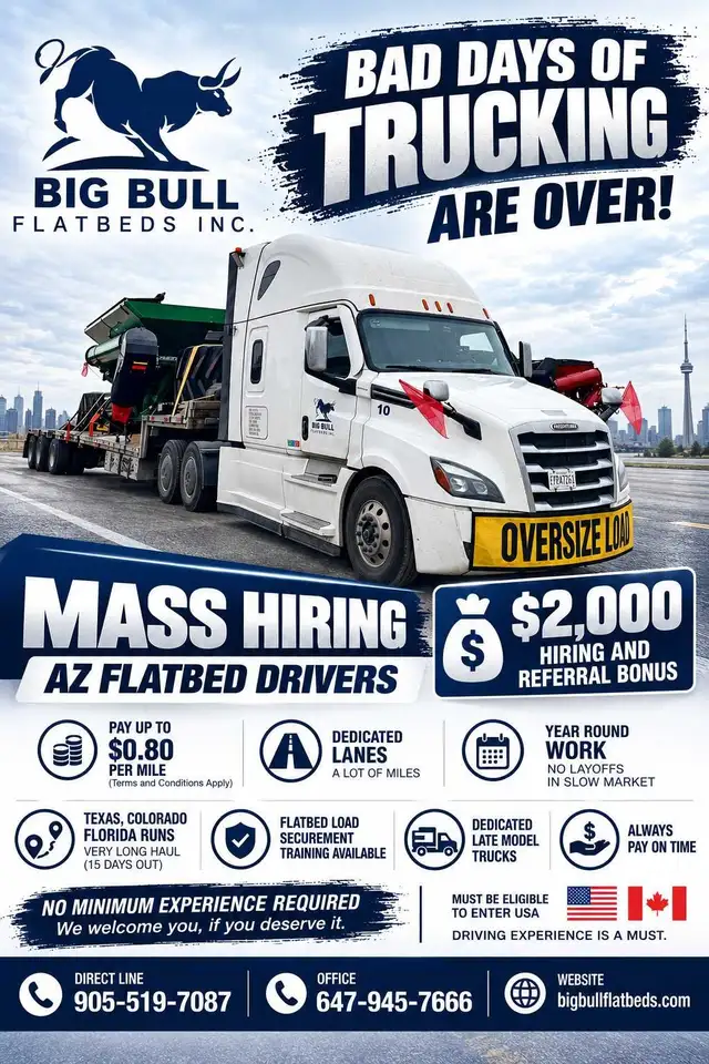 AZ FLATBED DRIVERS MASS HIRING