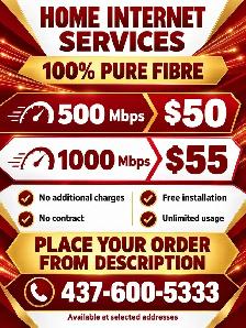 Home Internet Deal |500 Mbps $50|1000 Mbps $55