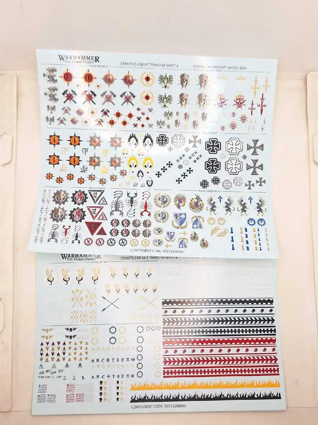 Warhammer 40k 2 Imperial Knights Cerastus Knight Transfer Sheets