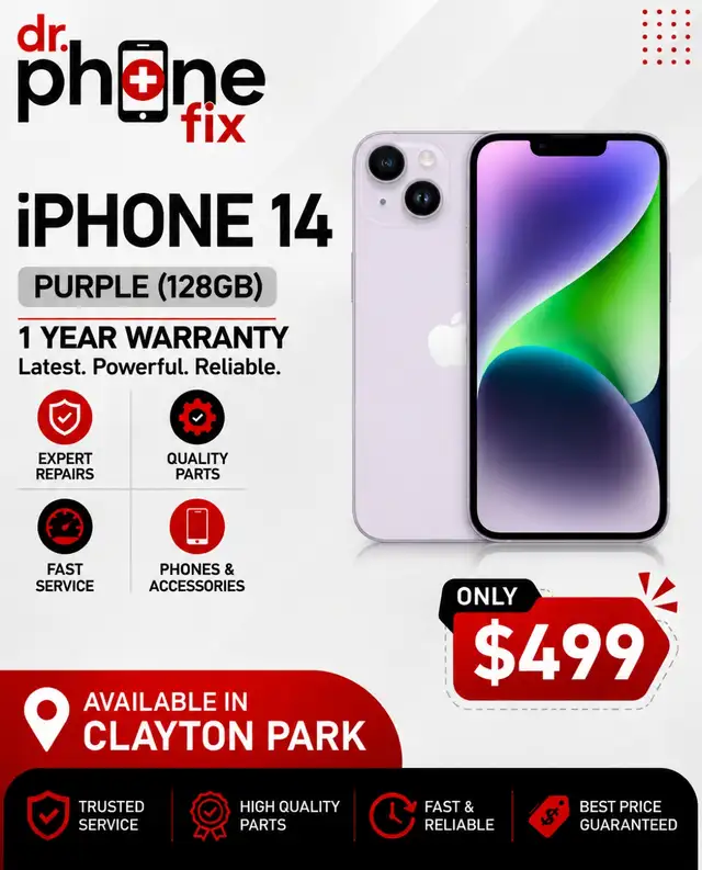 iPhone 14 128GB Unlocked - $499 (1-Year Warranty)