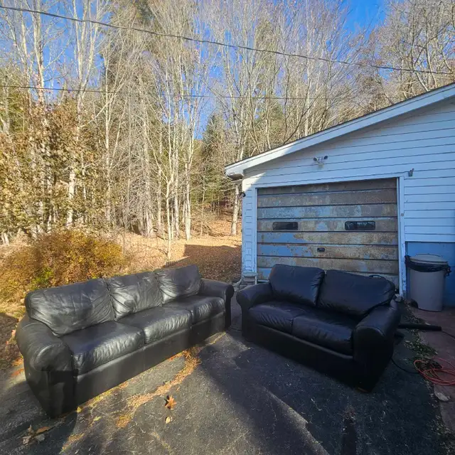 Leather Couch and Love Seat
