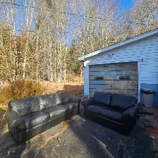 Leather Couch and Love Seat