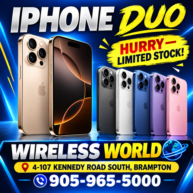 i phone duowireless world Call - 905-965-50004-107 kenndey