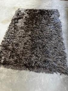 Taupe shag area rug