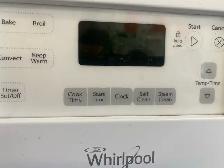 Cuisinière Whirlpool vitrocéramique blanche