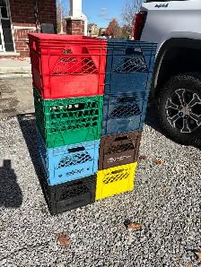 Vintage milk crates