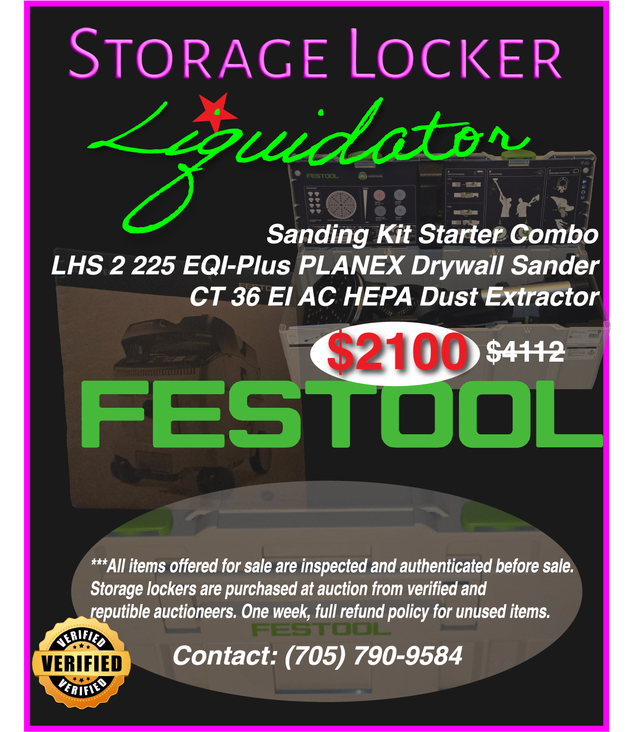 FESTOOL- Drywall Sanding Kit - STORAGE LOCKER LIQUIDATOR