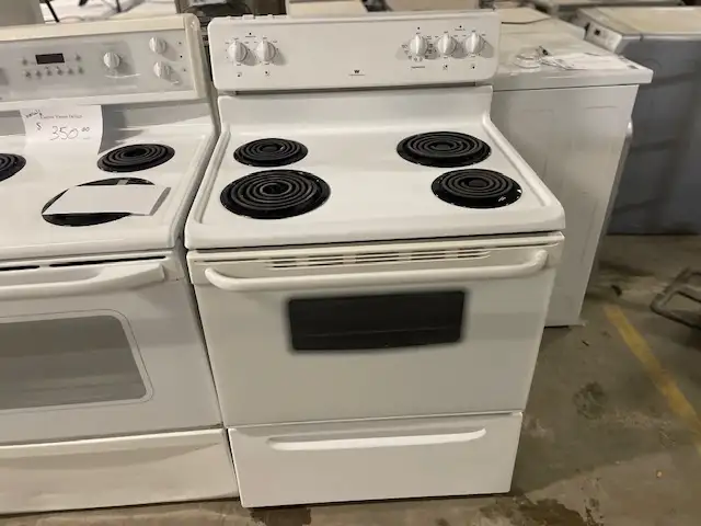 Cuisinière blanche ronds serpentins White Westinghouse